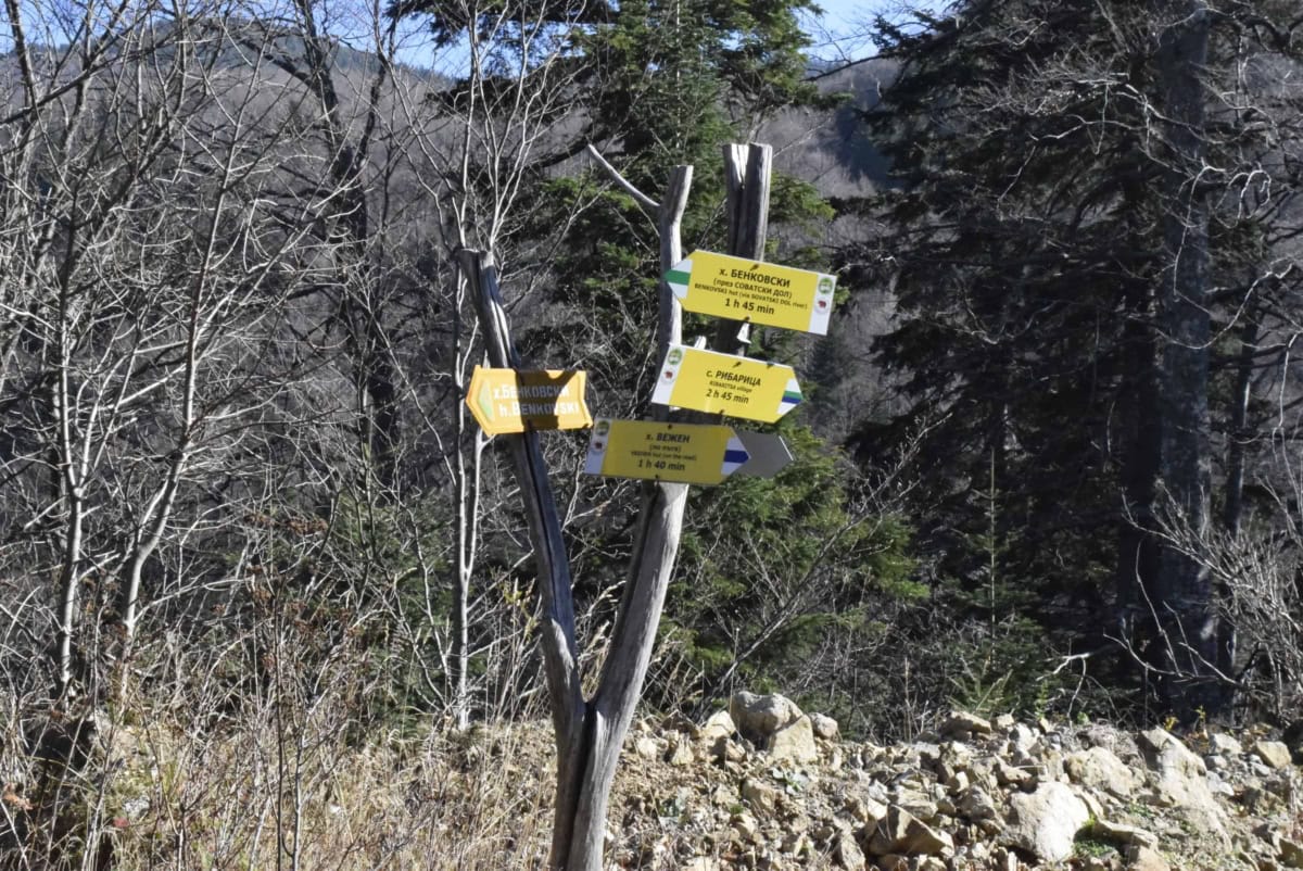 Directional signs - Photo: Central Balkan National Park/Stoyan Hristov